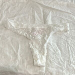 NWT - Victoria's Secret White Lace Thong
